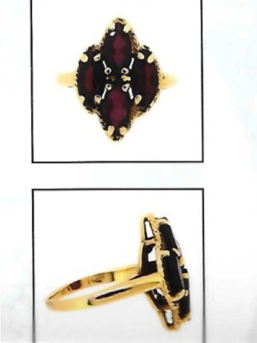 14k Gold Garnet Ring
